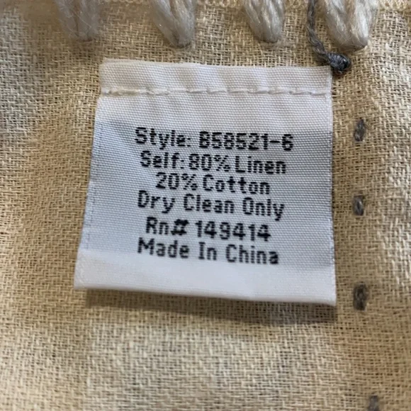 Johnny Was Biya Cream ARO Linen Open Front Poncho